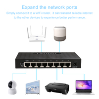 KuWFi 5/8-портовый гигабитный коммутатор Интеллектуальный коммутатор Ethernet Высокая производительность Сетевой коммутатор Ethernet 1000 Мбит / с Концентратор RJ45 Интернет-разветвитель 4